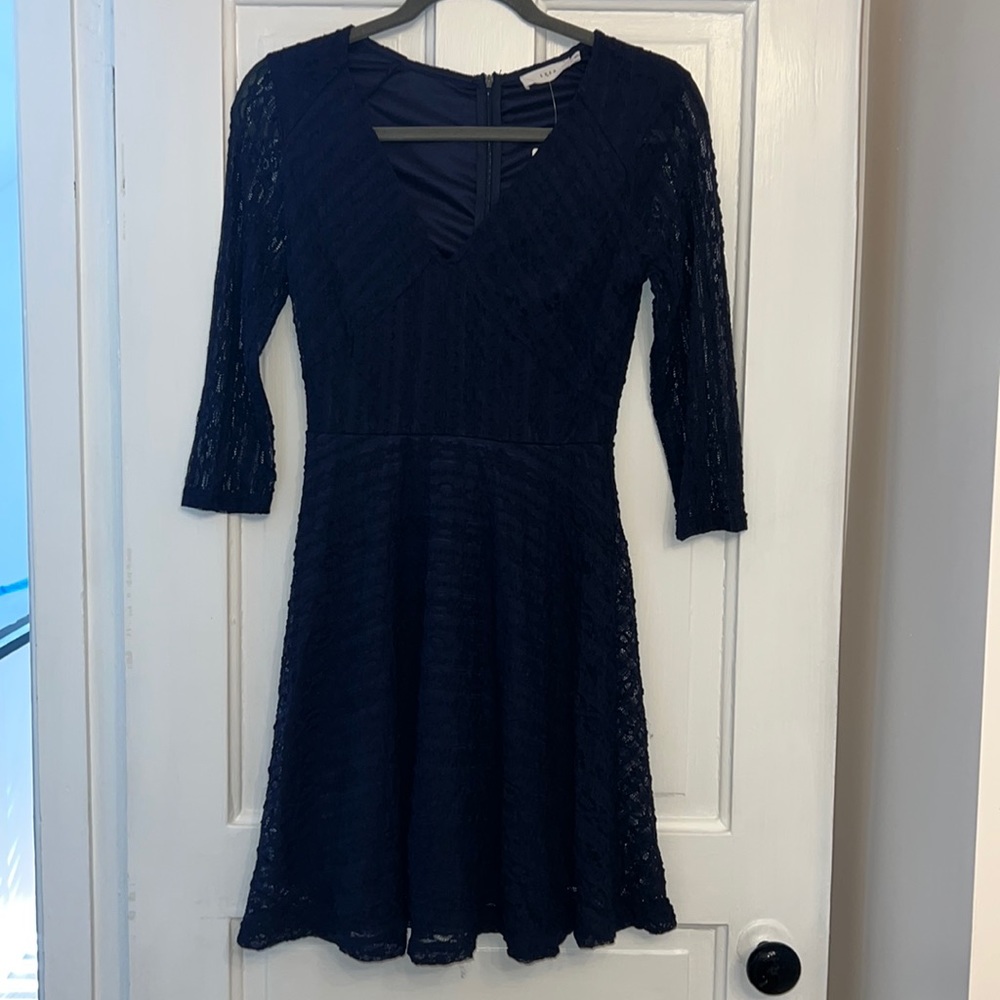 Navy lace dress